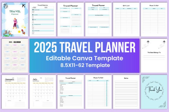 Download 2025 Travel Planner Canva - Travel planner Collection
