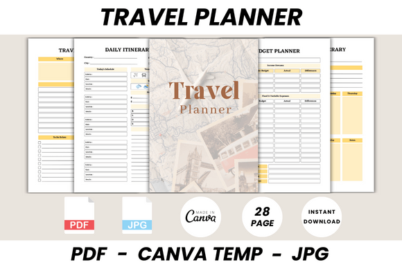 Download Travel Planner Canva Template - Travel planner Collection