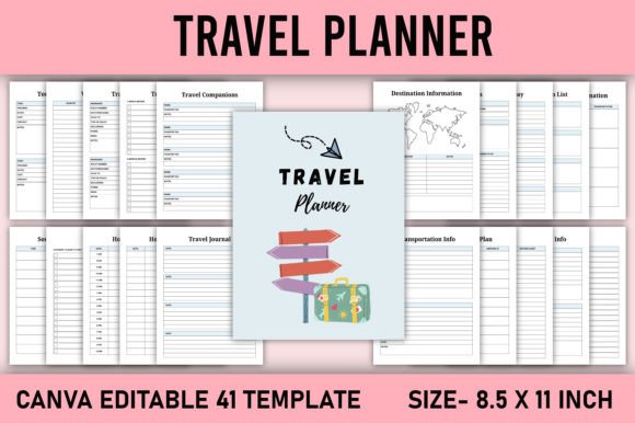 Download Travel Planner Canva Template - Travel planner Collection