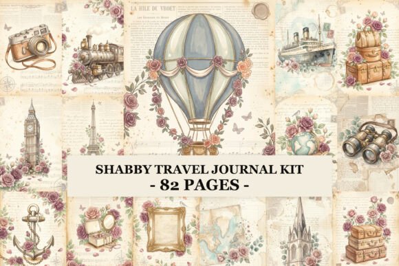 Download Shabby Travel Journal Kit - Premium Resources