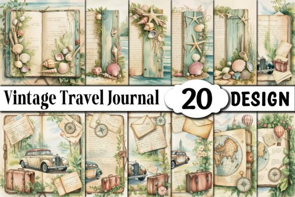 Download Vintage Travel Journal Junk Journal - Premium Resources