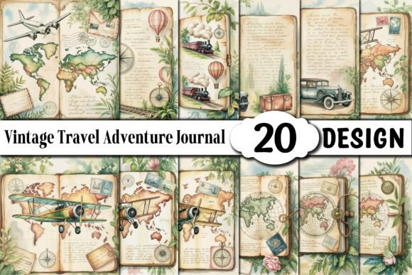Download Vintage Travel Adventure Journal Pages - Premium Resources