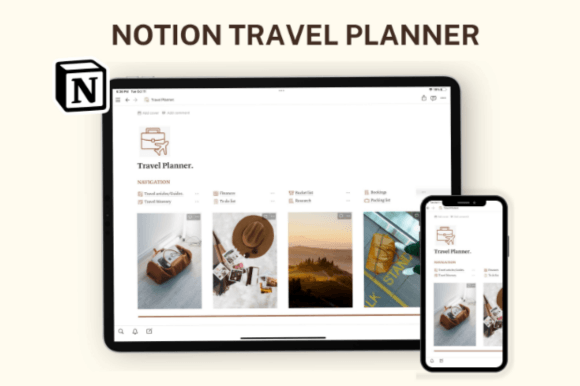 Download Notion Travel Planner, Notion Template - Premium Resources