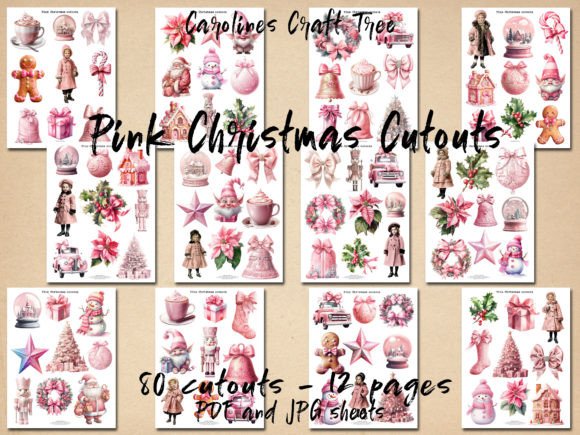Download Pink Christmas Winter Cutouts - Cutouts Collection