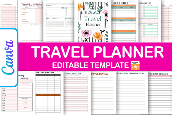 Download Travel Planner Minimalist Canva Template - Travel planner Collection